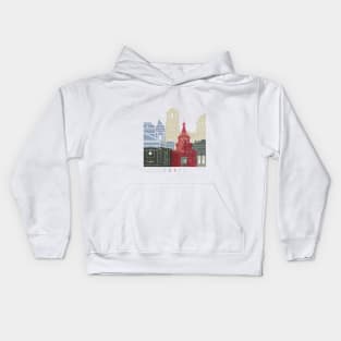 Sofia skyline poster Kids Hoodie